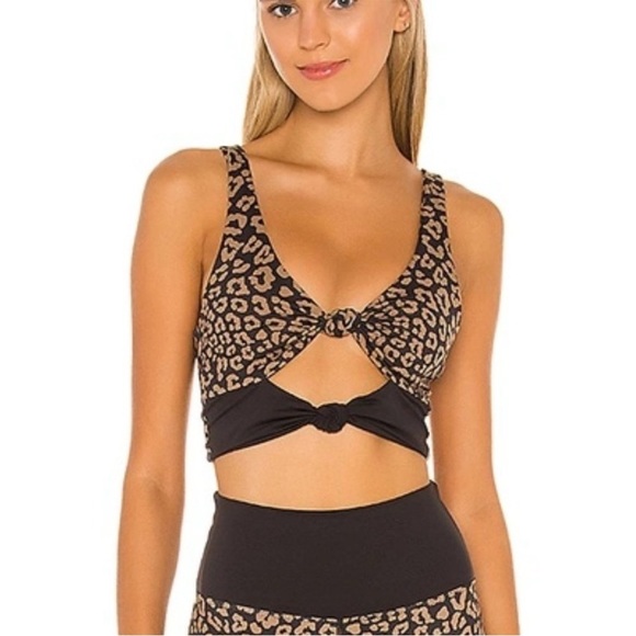 Beach Riot Bowie Sports Bra Top Leopard Print size XS - Picture 1 of 8